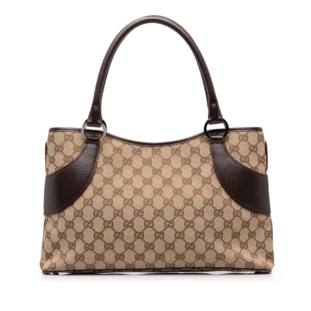 Gucci Gg Canvas Tote Pre-Loved Beige #362463G54B